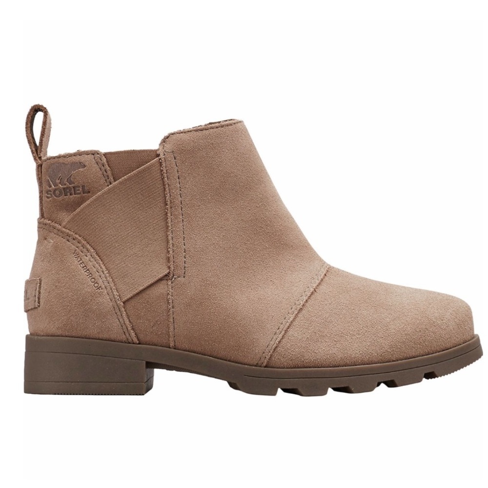 Sorel Emelie Chelsea Ankle Booties Girls Size 5 Waterproof Winter Boots Suede